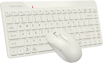 Клавиатура + мышь A4Tech Fstyler FG2200 Air клав:бежевый мышь:бежевый USB беспроводная slim (FG2200 AIR BEIGE) - купить недорого с доставкой в интернет-магазине