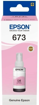 Чернила Epson 673 C13T673698 (аналог C13T67364A) светло-пурпурный 70мл для Epson L800/L810/L850/L1800 - купить недорого с доставкой в интернет-магазине