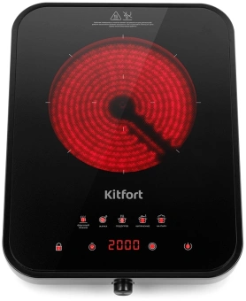 Плита Инфракрасная Kitfort КТ-141 черный стеклокерамика (настольная) - купить недорого с доставкой в интернет-магазине