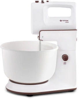 Миксер стационарный Vitek VT-1416 W 700Вт белый/коричневый - купить недорого с доставкой в интернет-магазине