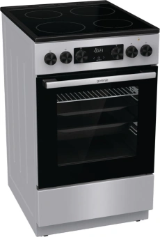 Плита Электрическая Gorenje GEC5C41SG серый стеклокерамика (без крышки) - купить недорого с доставкой в интернет-магазине