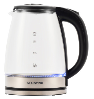 Чайник электрический Starwind SKG4777 1.8л. 2000Вт черный/прозрачный корпус: стекло - цена, купить или заказать с доставкой в интернет-магазине Чайник электрический Starwind SKG4777 1.8л. 2000Вт черный/прозрачный корпус: стекло - купить недорого с доставкой в интернет-магазине