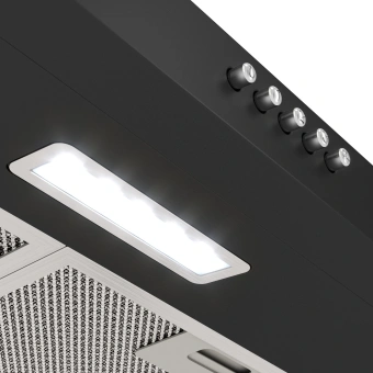 Вытяжка козырьковая Elikor Eco ONE 60 BK черный управление: кнопочное - купить недорого с доставкой в интернет-магазине