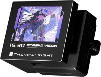 Система водяного охлаждения Thermalright Stream Vision 360 Soc-AM5/AM4/1200/1700/1851 черный 4-pin 28.1dB Al LCD Ret (S-VISION-360-BL) - купить недорого с доставкой в интернет-магазине