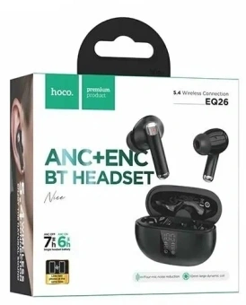 Гарнитура вкладыши Hoco EQ26 черный беспроводные bluetooth в ушной раковине (52155) - купить недорого с доставкой в интернет-магазине