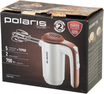 Миксер ручной Polaris PHM 7016 700Вт белый - купить недорого с доставкой в интернет-магазине