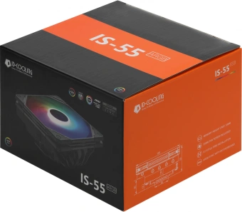 Устройство охлаждения(кулер) ID-Cooling IS-55 ARGB ARGB Soc-AM5/AM4/1200/1700/1851 черный 4-pin 31.2-31.2dB Al+Cu 125W 450gr Ret - купить недорого с доставкой в интернет-магазине