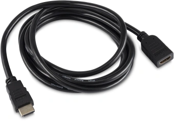 Кабель-удлинитель аудио-видео Buro HDMI (m)/HDMI (f) 2м. позолоч.конт. черный (BU-HDMI2.0-EXTND-2M) - купить недорого с доставкой в интернет-магазине