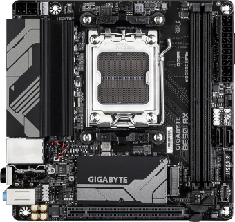Материнская плата Gigabyte B650I AX SocketAM5 AMD B650 2xDDR5 mini-ITX AC`97 8ch(7.1) 2.5Gg RAID+HDMI+DP - купить недорого с доставкой в интернет-магазине