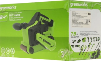 Ленточная шлифовальная машина Greenworks G24BS шир.ленты 76мм (3100607) - купить недорого с доставкой в интернет-магазине