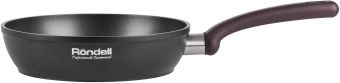 Сковорода Rondell Fest RDA-1338 круглая 24см покрытие: Xylan Plus ручка несъемная (без крышки) черный - купить недорого с доставкой в интернет-магазине