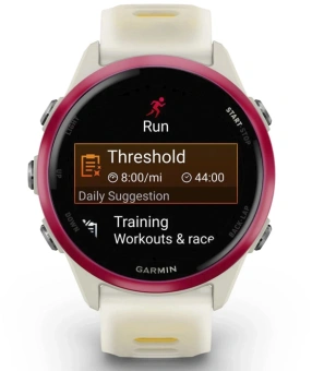 Смарт-часы Garmin Forerunner 570 42мм 1.3" AMOLED корп.белый/розовый рем.белый (010-02970-02) - купить недорого с доставкой в интернет-магазине