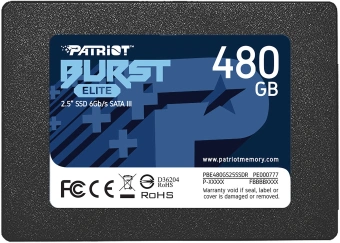Накопитель SSD Patriot SATA-III 480GB PBE480GS25SSDR Burst Elite 2.5" - купить недорого с доставкой в интернет-магазине