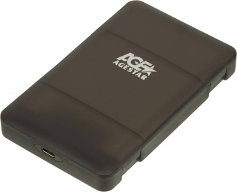 Внешний корпус для HDD/SSD AgeStar 31UBCP3C SATA USB3.1 пластик черный 2.5" - купить недорого с доставкой в интернет-магазине