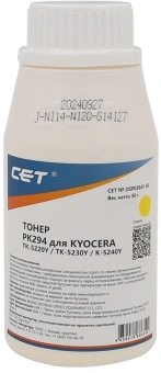 Тонер Cet PK294 OSP0294Y-50 желтый бутылка 50гр. для принтера Kyocera Ecosys M5521cdn/M5526cdw/M6630cidn/P5021cdn/P5026cdn/P6230cdn - купить недорого с доставкой в интернет-магазине