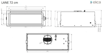 Вытяжка встраиваемая Elica Lane BL MAT/A/72 черный управление: кнопочное (1 мотор) - купить недорого с доставкой в интернет-магазине