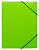 Папка на резинке Бюрократ Double Neon DNE510LETTBL A4 пластик кор.30мм 0.5мм салатовый/черный