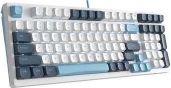 Клавиатура A4Tech FS300 механическая белый/синий USB for gamer LED (FS300 PANDA SNOWBOARDING) кабель 1.8м - купить недорого с доставкой в интернет-магазине