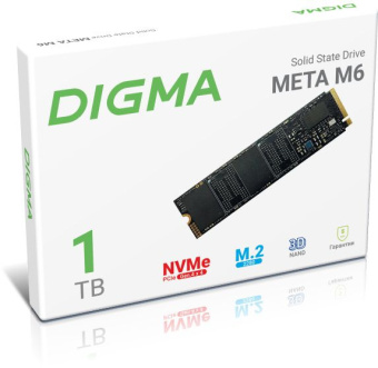 Накопитель SSD Digma PCIe 4.0 x4 1TB DGSM4001TM63T Meta M6 M.2 2280 - купить недорого с доставкой в интернет-магазине