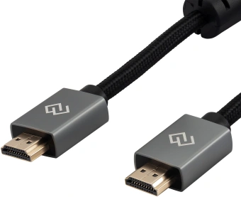 Кабель аудио-видео Digma HDMI (m)/HDMI (m) 5м. феррит.кольца позолоч.конт. черный (D-HDMI-2FF-V2.0-5M) - купить недорого с доставкой в интернет-магазине