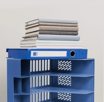 Лоток вертикальный Deli E9849 BLUE 4отд. сборный для бумаг 325x320x275мм синий пластик пластиковый пакет - купить недорого с доставкой в интернет-магазине