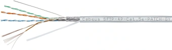 Кабель Cabeus SFTP-4P-CAT.5E-PATCH-GY кат.5E SF/UTP 4 пары 0.6AWG PVC внутренний 305м серый - купить недорого с доставкой в интернет-магазине