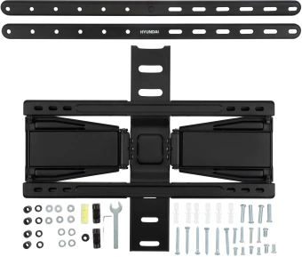 Кронштейн для телевизора Hyundai SL-F1 черный 43"-90" макс.50кг настенный поворотно-выдвижной и наклонный - купить недорого с доставкой в интернет-магазине