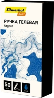 Ручка гелев. Silwerhof Daily Urgent d=0.7мм син. черн. кор.карт. сменный стержень линия 0.5мм резин. манжета - купить недорого с доставкой в интернет-магазине