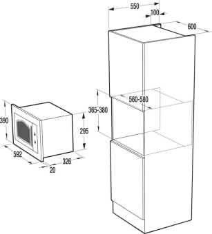 Микроволновая печь Gorenje BM235CLI 23л. 800Вт слоновая кость (встраиваемая) - цена, купить или заказать с доставкой в интернет-магазине Микроволновая печь Gorenje BM235CLI 23л. 800Вт слоновая кость (встраиваемая) - купить недорого с доставкой в интернет-магазине