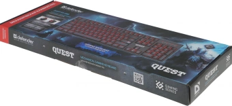 Клавиатура Defender Gk-596 механическая черный USB for gamer LED (45596) кабель 1.5м - купить недорого с доставкой в интернет-магазине