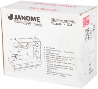 Швейная машина Janome L-394 белый - купить недорого с доставкой в интернет-магазине