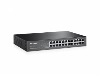 Коммутатор TP-Link TL-SF1024D (L2) 24x100Мбит/с неуправляемый - купить недорого с доставкой в интернет-магазине