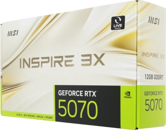Видеокарта MSI PCI-E 5.0 RTX 5070 12G INSPIRE 3X NVIDIA GeForce RTX 5070 12Gb 192bit GDDR7 2512/28000 HDMIx1 DPx3 HDCP Ret - цена, купить или заказать с доставкой в интернет-магазине Видеокарта MSI PCI-E 5.0 RTX 5070 12G INSPIRE 3X NVIDIA GeForce RTX 5070 12Gb 192bit GDDR7 2512/28000 HDMIx1 DPx3 HDCP Ret - купить недорого с доставкой в интернет-магазине