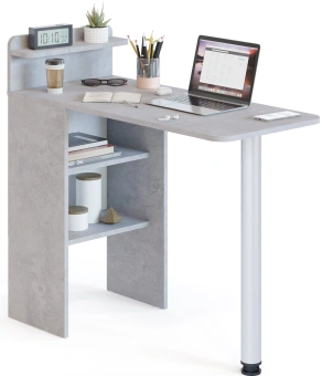 Стол для компьютера Сокол СП-19 складн. столешница ЛДСП бетон каркас хром (00-00015992) - купить недорого с доставкой в интернет-магазине