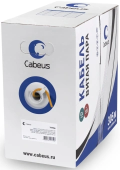 Кабель информационный Cabeus UTP-4P-Cat.5e-SOLID-LSZH кат.5E U/UTP LSZH внутренний 305м оранжевый - купить недорого с доставкой в интернет-магазине