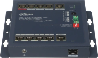 Коммутатор Dahua DH-CHS4110-8ET-90-F (L2) 8x100Мбит/с 1x1Гбит/с 1xКомбо(1000BASE-T/SFP) 8PoE 90W управляемый - купить недорого с доставкой в интернет-магазине