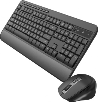 Клавиатура + мышь Оклик S290W клав:черный мышь:черный USB беспроводная Multimedia (351701) - купить недорого с доставкой в интернет-магазине