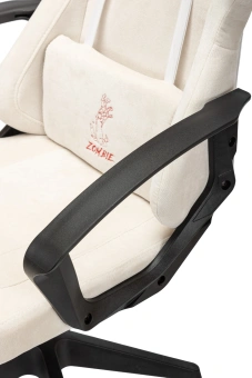 Кресло игровое Zombie Instinct молочный с подголов. крестов. пластик - купить недорого с доставкой в интернет-магазине