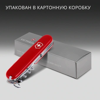 Нож перочинный Victorinox Spartan (1.3603) 91мм 12функц. красный карт.коробка - купить недорого с доставкой в интернет-магазине