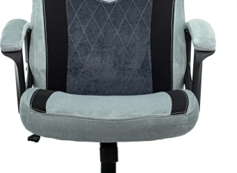 Кресло игровое Zombie VIKING 6 KNIGHT Fabric голубой с подголов. крестов. металл - купить недорого с доставкой в интернет-магазине