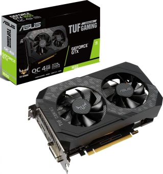 Видеокарта Asus PCI-E 3.0 TUF-GTX1650-O4GD6-GAMING NVIDIA GeForce GTX 1650 4Gb 128bit GDDR6 1410/12000 DVIx1 HDMIx1 DPx1 HDCP Ret - купить недорого с доставкой в интернет-магазине