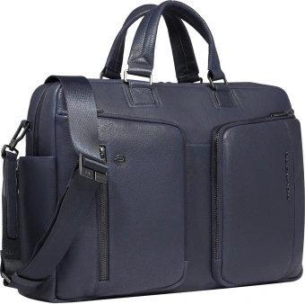 Деловая сумка Piquadro Cronus CA6025S134/BLU с отделением для ноутбука синий натур.кожа - купить недорого с доставкой в интернет-магазине