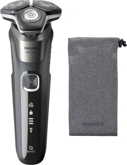 Бритва роторная Philips S5887/10 реж.эл.:3 питан.:аккум. серый - купить недорого с доставкой в интернет-магазине