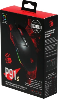 Мышь A4Tech Bloody P91s черный оптическая 8000dpi USB 8but (P91S BLACK ACTIVATED) - купить недорого с доставкой в интернет-магазине