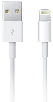 Кабель Apple A1480 MUQW3ZM/A USB (m)-Lightning (m) 1м белый - купить недорого с доставкой в интернет-магазине