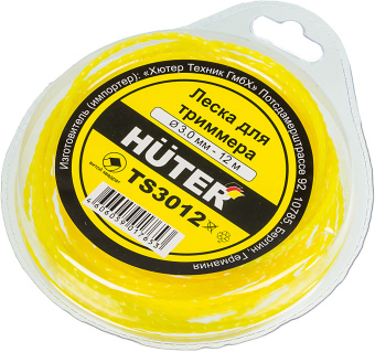 Леска для садовых триммеров Huter TS3012 d=3мм L=12м для Huter GGT-1900S(T) (71/2/3) - купить недорого с доставкой в интернет-магазине
