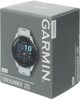 Смарт-часы Garmin Forerunner 265 33мм 1.3" AMOLED корп.черный/белый рем.белый (010-02810-11) - купить недорого с доставкой в интернет-магазине