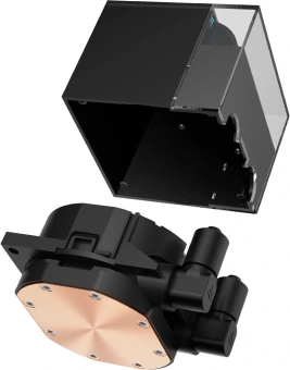 Система водяного охлаждения PcCooler DS360 Display Soc-AM5/AM4/1200/1700/1851 черный 4-pin Al LCD 310W Ret (DS360-BKNWXY-GL) - купить недорого с доставкой в интернет-магазине