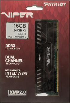 Память DDR3 2x8GB 1866MHz Patriot PV316G186C0K Viper 3 RTL Gaming PC3-14900 CL10 DIMM 240-pin 1.5В dual rank с радиатором Ret - купить недорого с доставкой в интернет-магазине