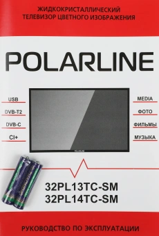 Телевизор LED PolarLine 32" 32PL14TC-SM черный HD 50Hz DVB-T DVB-T2 DVB-C WiFi Smart TV (RUS) - купить недорого с доставкой в интернет-магазине